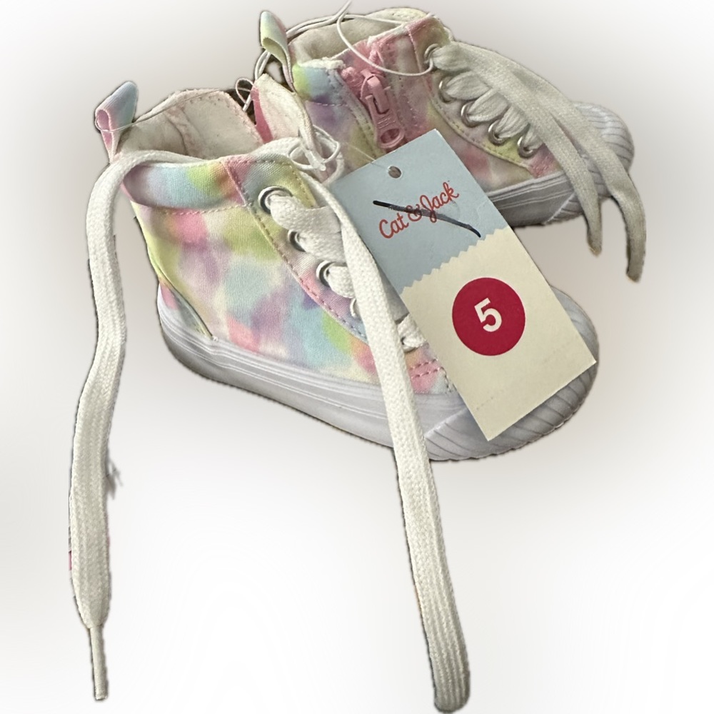 Toddler/ little Girls' Shane Tie-Dye Lace-Up Zipper Sneakers - Cat & Jack